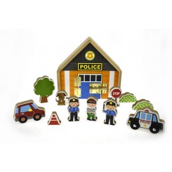 Metal Latch Playset - Police